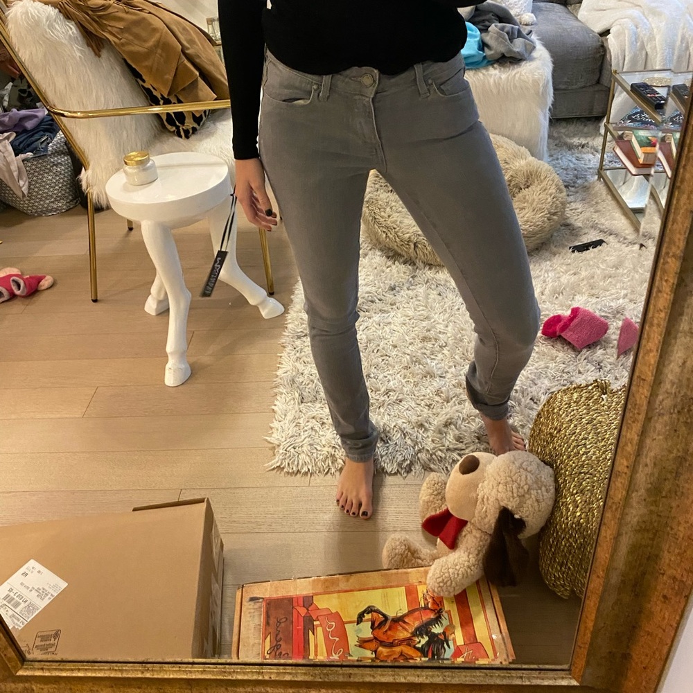 Paige grey low rise jeans